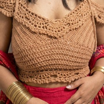 Crochet Crop Top Blouse