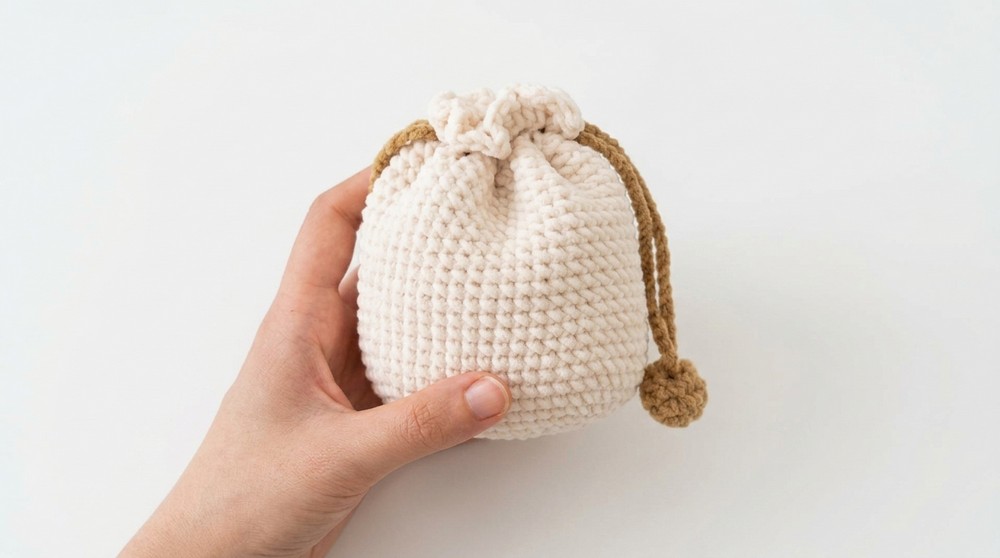 Crochet Dog Drawstring Bag Pattern