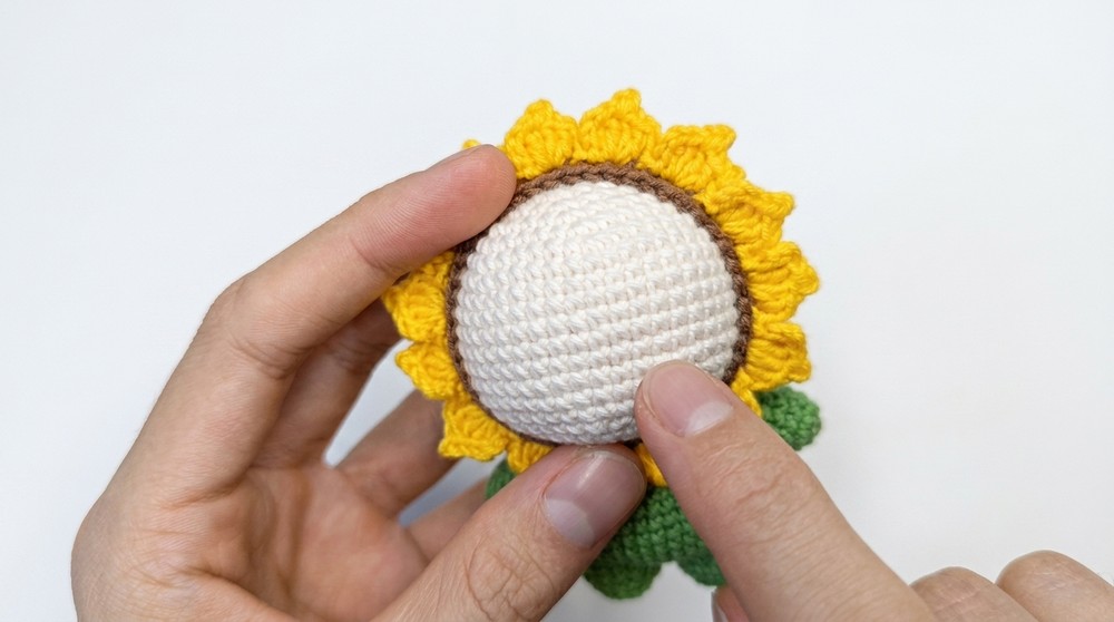 Crochet Baby Sunflower Keychain Pattern