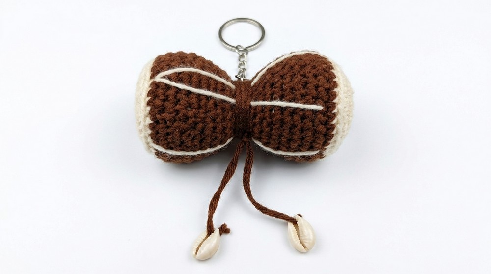 Crochet Damru Keychain Pattern