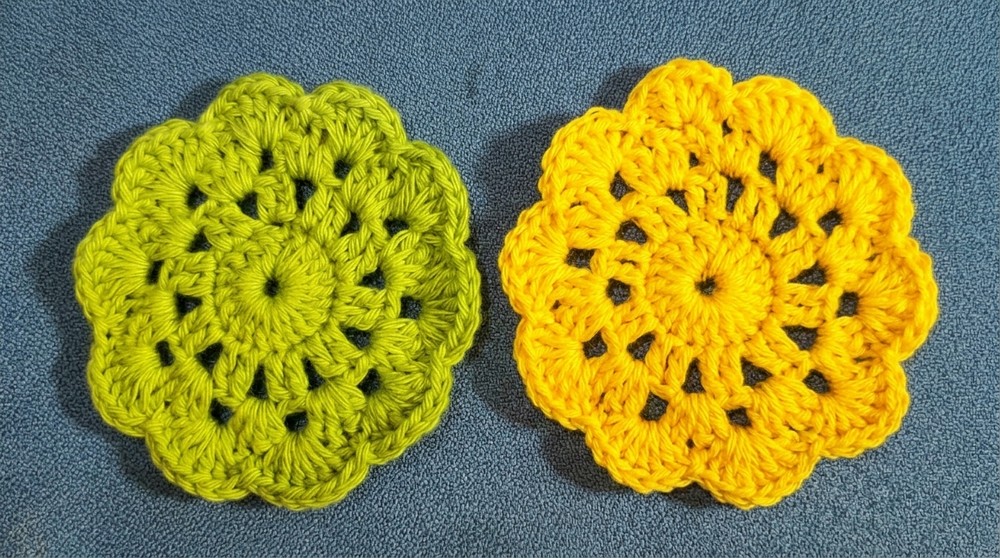 Crochet Flower Coaster Pattern