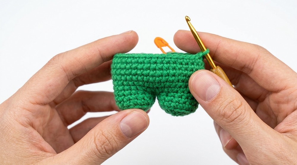 Crochet Baby Sunflower Keychain Pattern