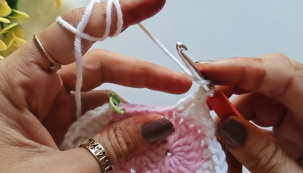 Crochet Heart Granny Square Pattern