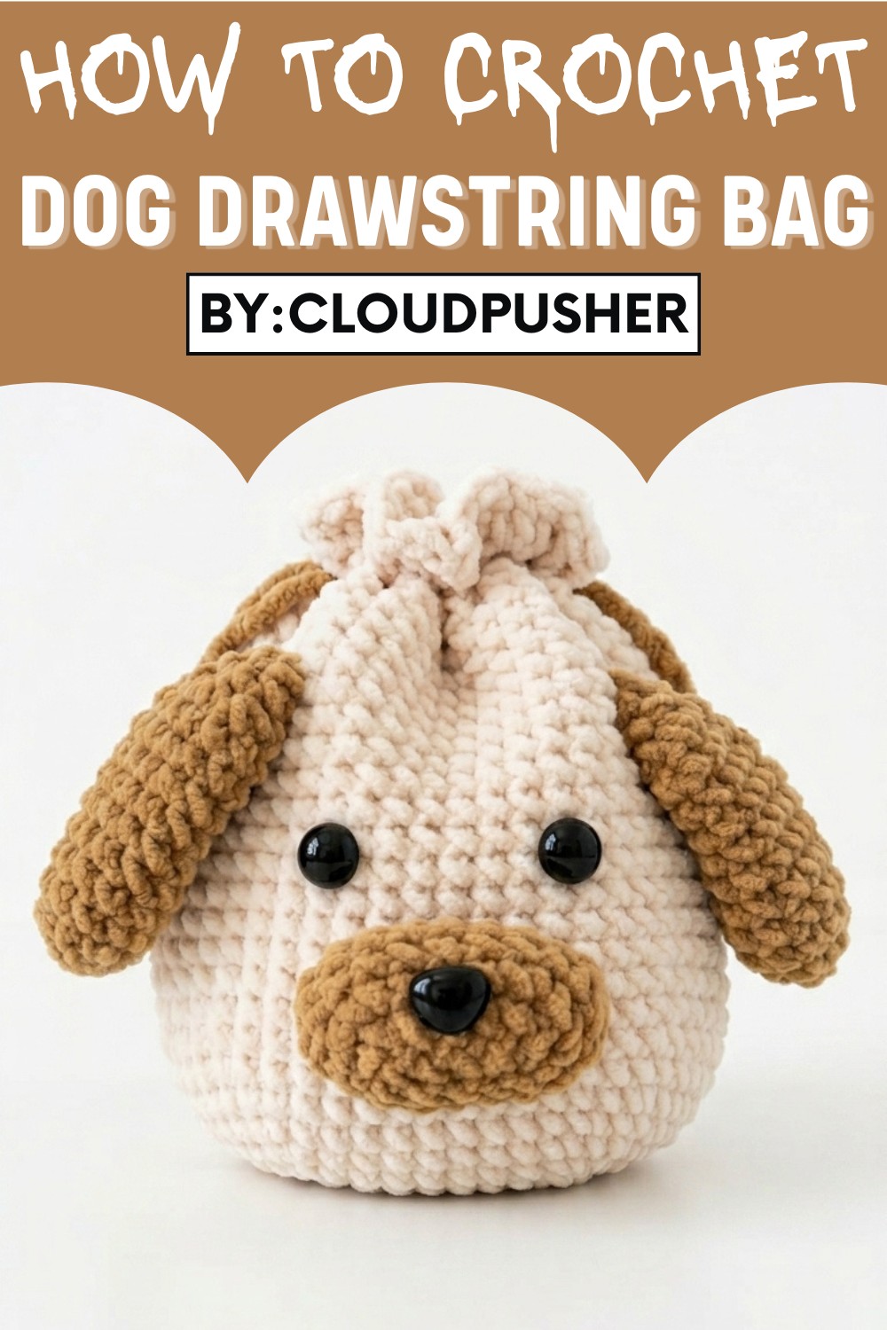 Crochet Dog Drawstring Bag Pattern