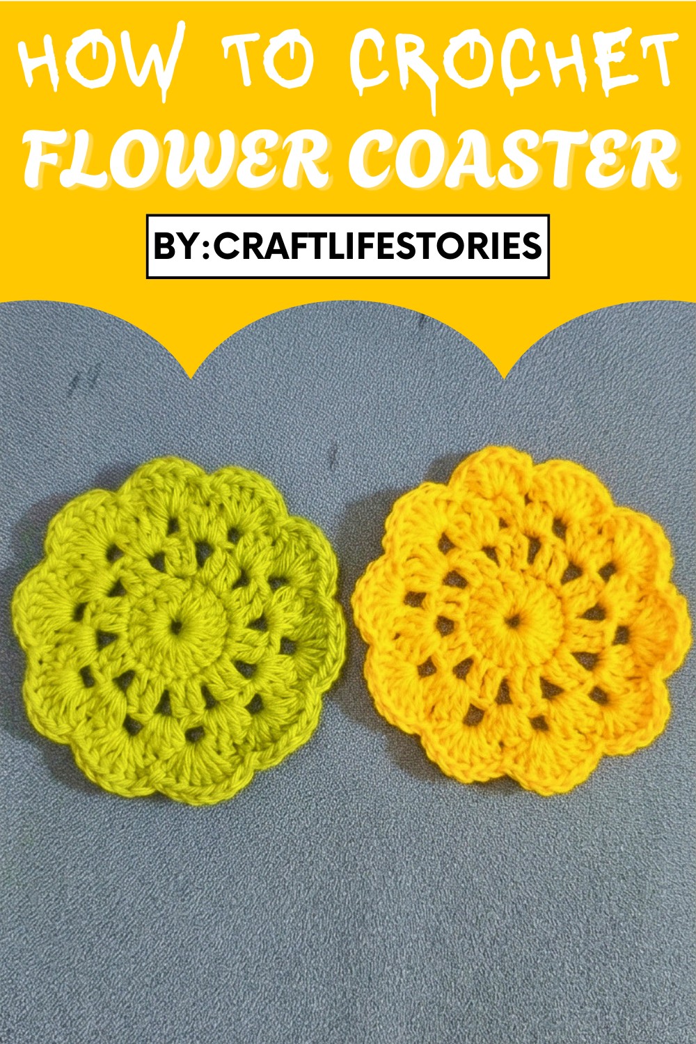 Crochet Flower Coaster Pattern