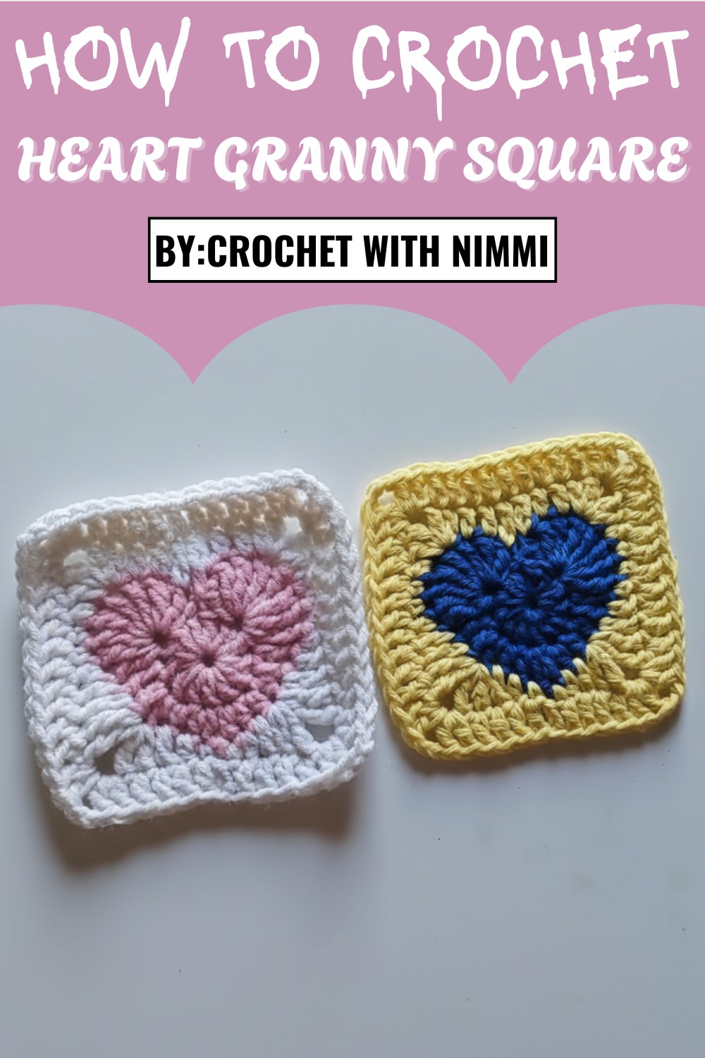 Crochet Heart Granny Square Pattern