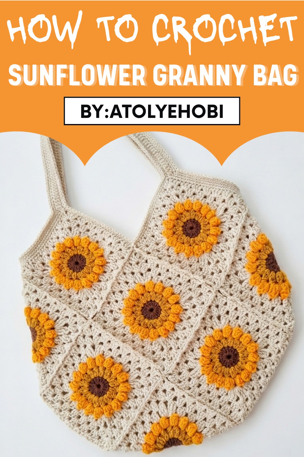 Crochet Sunflower Granny Square Bag Pattern