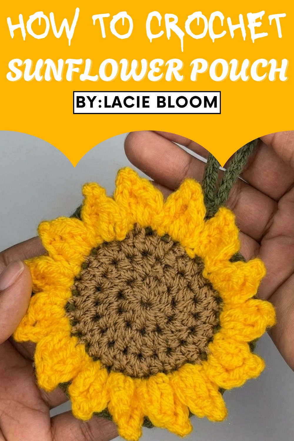 Crochet Sunflower Pouch Pattern