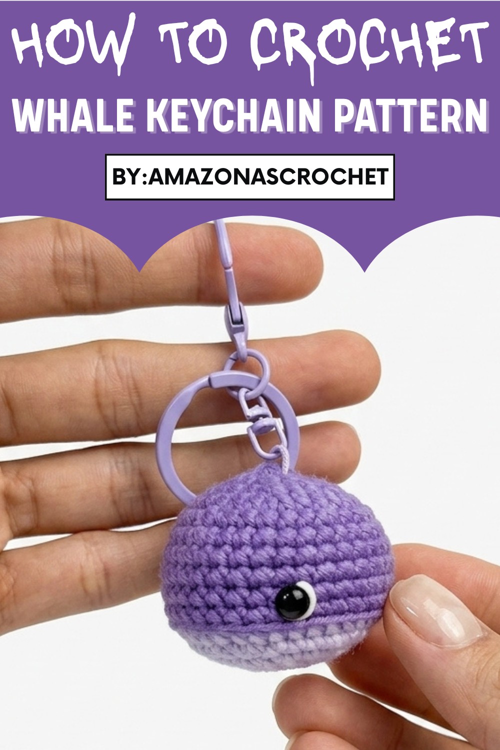 Crochet Whale Keychain Pattern