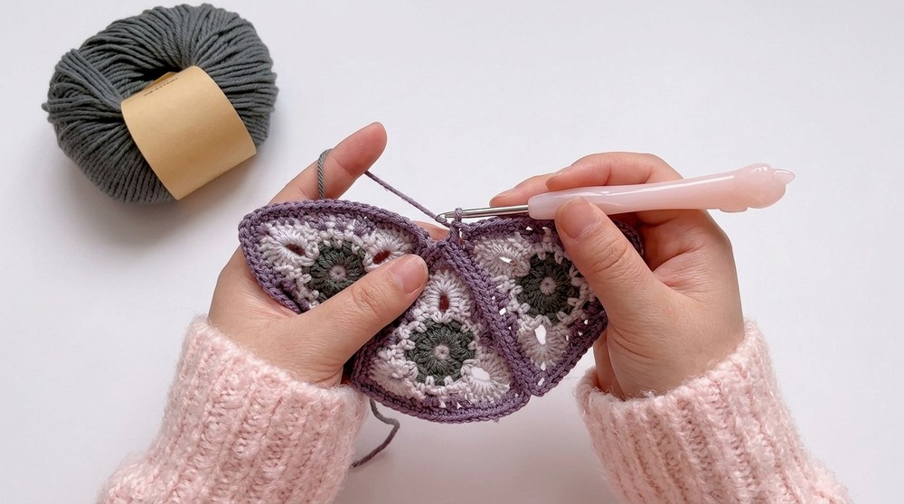 Crochet Half Moon Granny Pouch Pattern