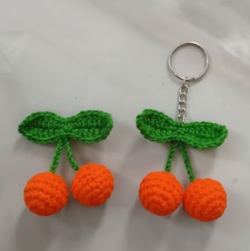 Crochet Cherry Hair Clip Pattern